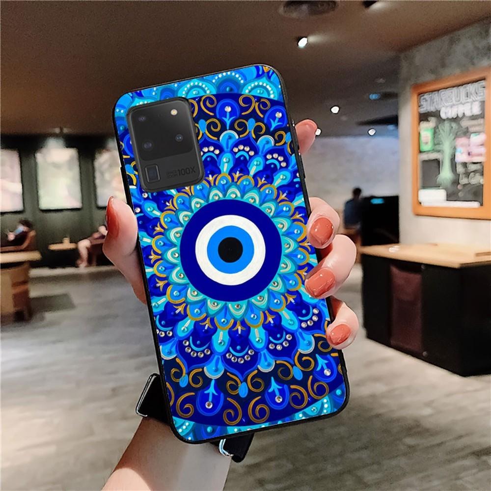 Funny Turkish Lucky Blue Evil Eye Phone Case For Samsung S 9 10 20 21 22 23 30 23plus lite Ultra FE S10lite Fundas
