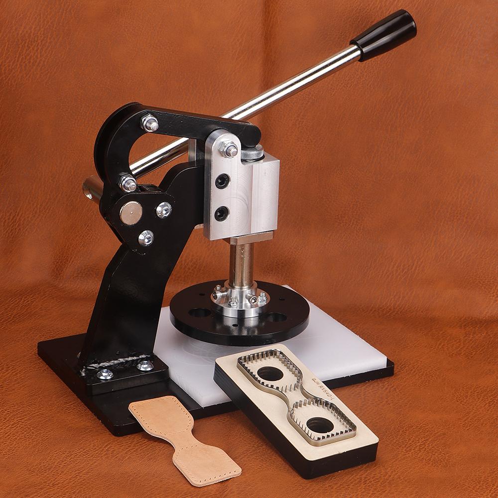 1pc manual & professional leather stamping punch machine, suitable for pressing metal knife molds& knife molds with wooden board