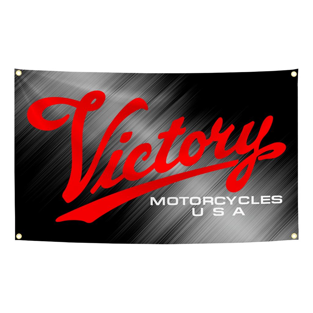 90x150cm V-Victorys Motorräder Flagge Renn-Wandteppich Polyester Digitaldruck Banner Für Garagenwandkunst Outdoor-Dekoration