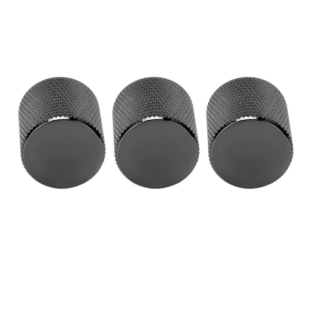 3 Pcs Guitar Volume Tone Knob Metal Electronic Control Knob for LP Guitars A B Potentiometers Black