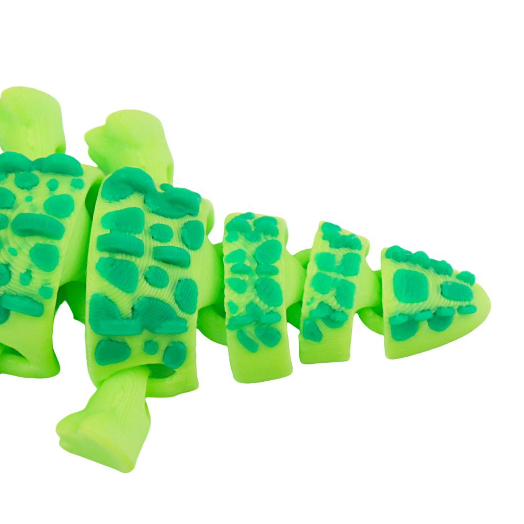 3D Printed Prickly Little Crocodile, Cute Figurine Toy With Movable Joints, Desktop Cute Little Crocodile Ornament