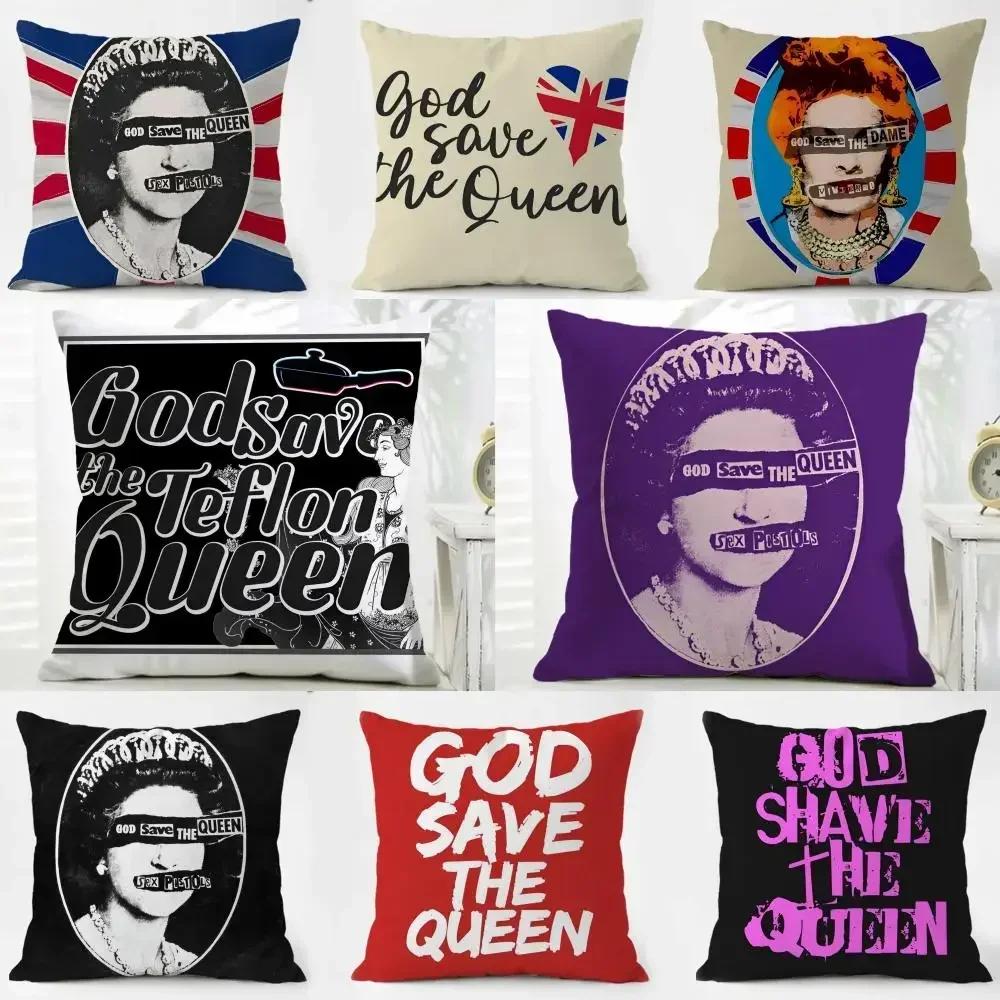 Save the Queen Cushion Cover Iceland Washable Linen Soft for Daily Sofa Bed Home Room Decor