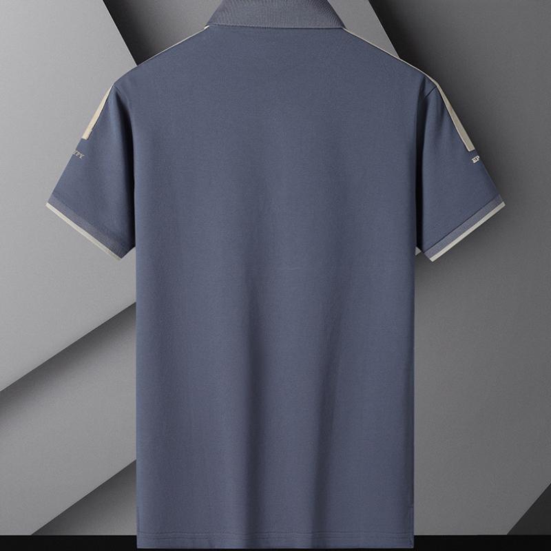 POLO Shirt Man's Short Sleeved T Shirt Summer Lapel Ice Silk Thin Half Sleeved T Shirt Dad Wear Business Casual Top