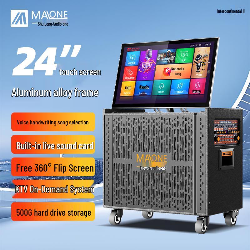 MALONE Portable KTV Speaker with 19.5-inch Display CN Plug (adapter Included)