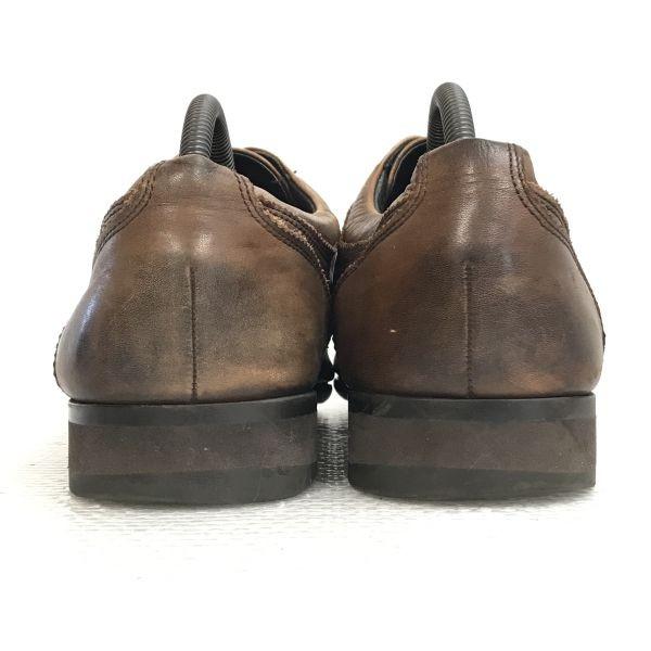 IMMAGINAZIONE leather straight tip shoes 26.5 brown Made in Japan(USED)
