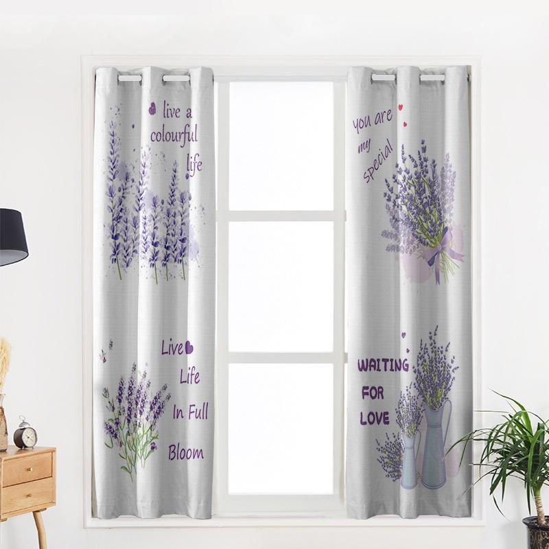 Aquarell Lila Lavendel Luxus Heimvorhänge Heimbedarf Wohnzimmer Schlafzimmer Maßgefertigte Vorhänge