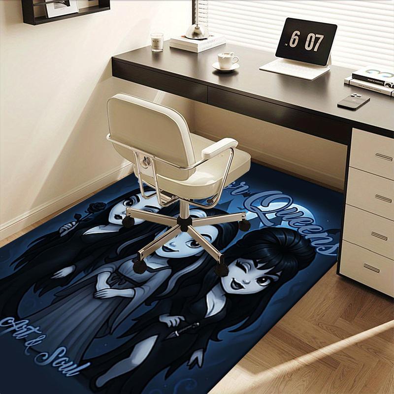 Horror Queens Office Chair Mat: Gothic Home Decor, Sofa Carpet, Office Rug Gift for All Rooms