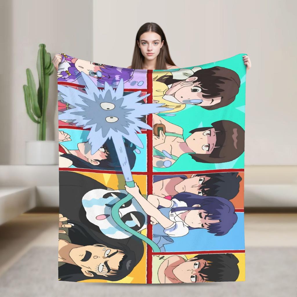 P-Chan Ranma 1/2 Manga Blankets Comedy Flannel Novelty Soft Throw Blanket for Bedding Lounge Autumn/Winter