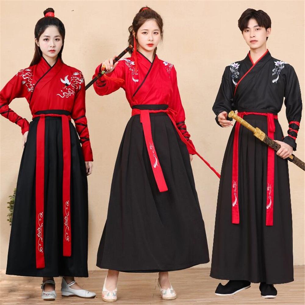 Herreklær Hanfu kampsportstil Ridderlig kjekk herredrakt