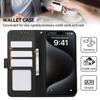 For iPhone 16 Case RFID Blocking Card Slots Leather Stand Phone Cover