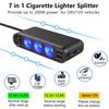 Auto Socket Lighter Splitter 3 Socket, 200W Auto Socket Lighter Adapter with 20W PD3.0 USB C Car Charger, 18W QC3.0 Voltmeter Switch Outlet 12V/24V