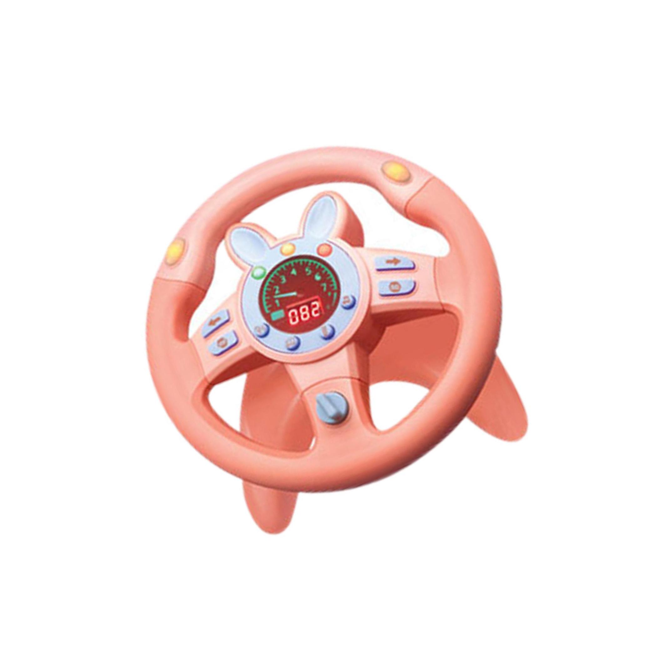 

Steering Wheel Toys Car Driving Toy Funny Early Education W/Light Music