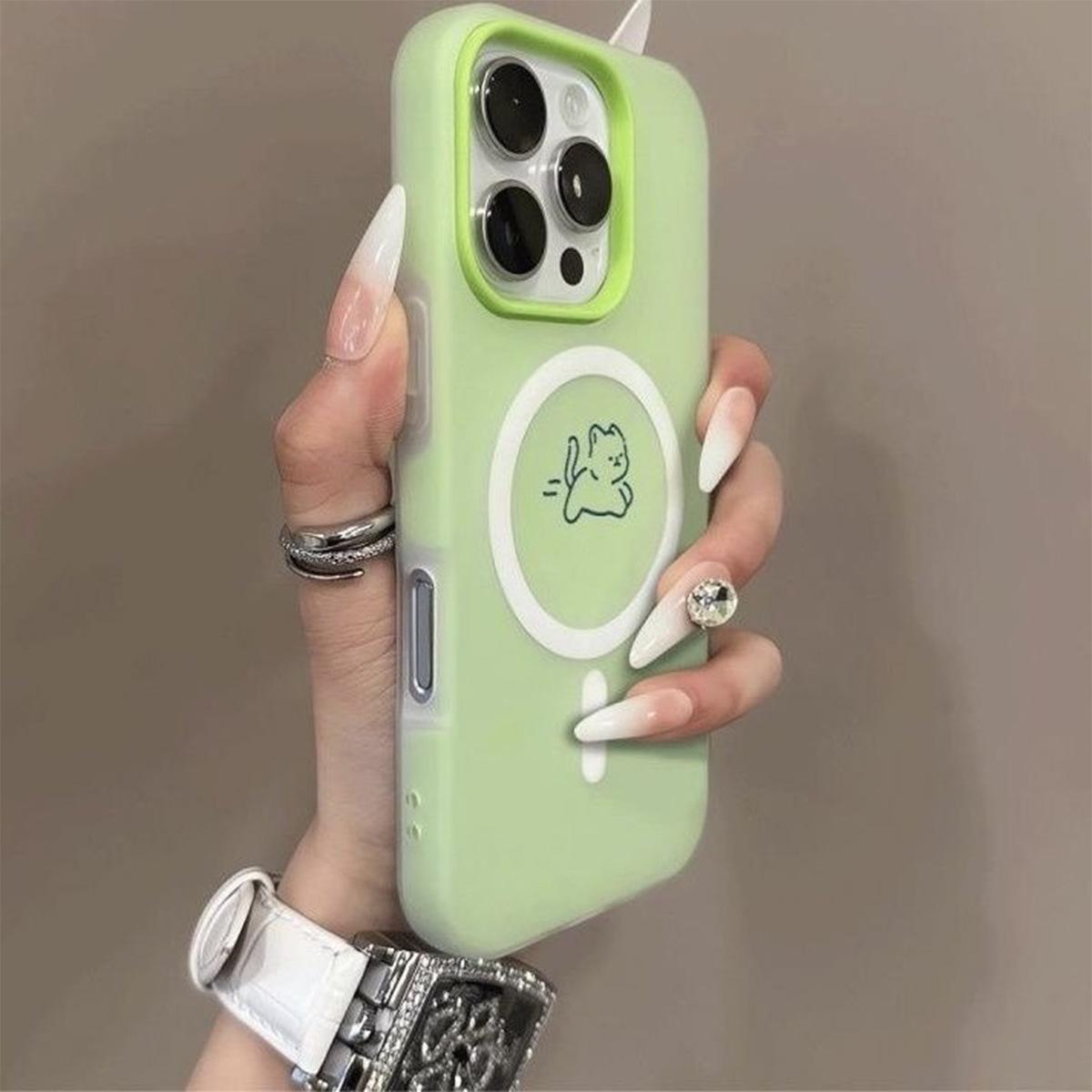 

Jelly 2-in-1 Magnetic Phone Case Detachable 3-in-1 Phone Case Transparent and Thickened for Apple Summer Girls For iPhone 17PROMAX