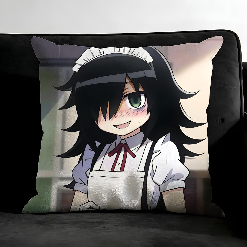 K-Kuroki Tomokoo Anime Cushion Cover Pillowcase Ultra Soft Skin Friendly Fabric Cloud Like Comfort & Concealed Zipper