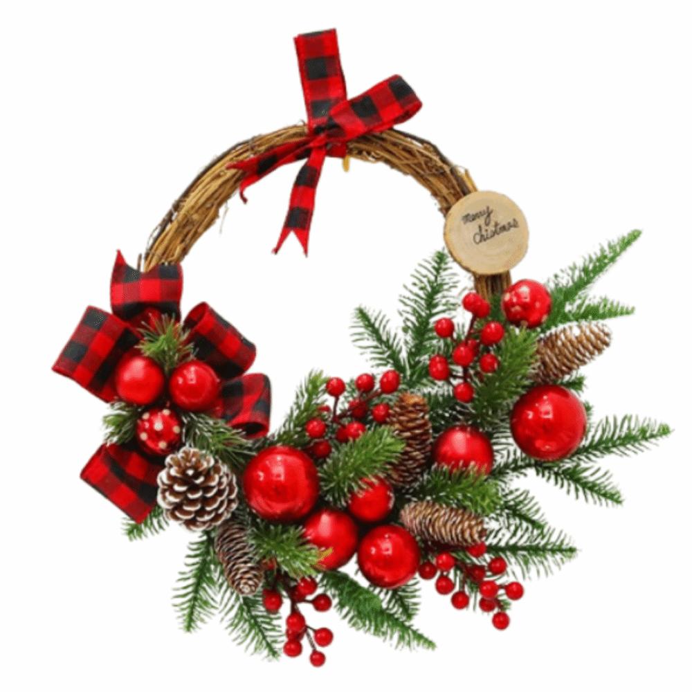 DIY Artificial Christmas Wreath Realistic Pine Cone Window Hanging Decor  Thanksgiving Decor