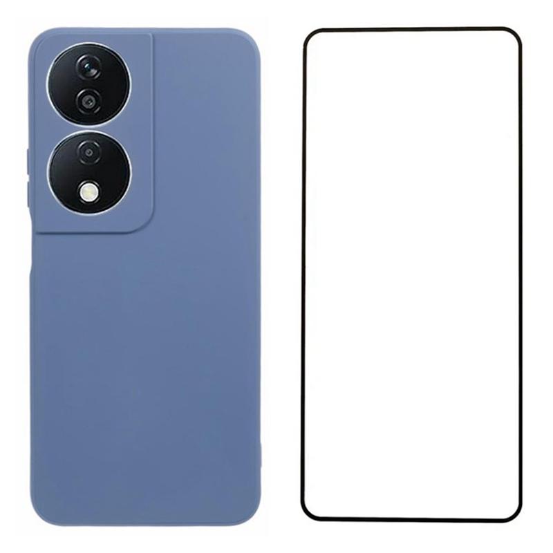 

For Honor X7b 4G/5G/90 Smart Case with Screen Film TPU Phone Case Lavender Grey