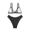 Bikini Set For Women Two Piece Swimsuits V Neck Low Rise Crisscross Back Self Tie Spaghetti Straps Push Up Bathing Suit New