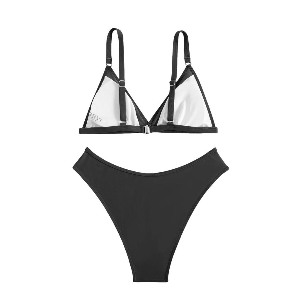 Bikini Set For Women Two Piece Swimsuits V Neck Low Rise Crisscross Back Self Tie Spaghetti Straps Push Up Bathing Suit New