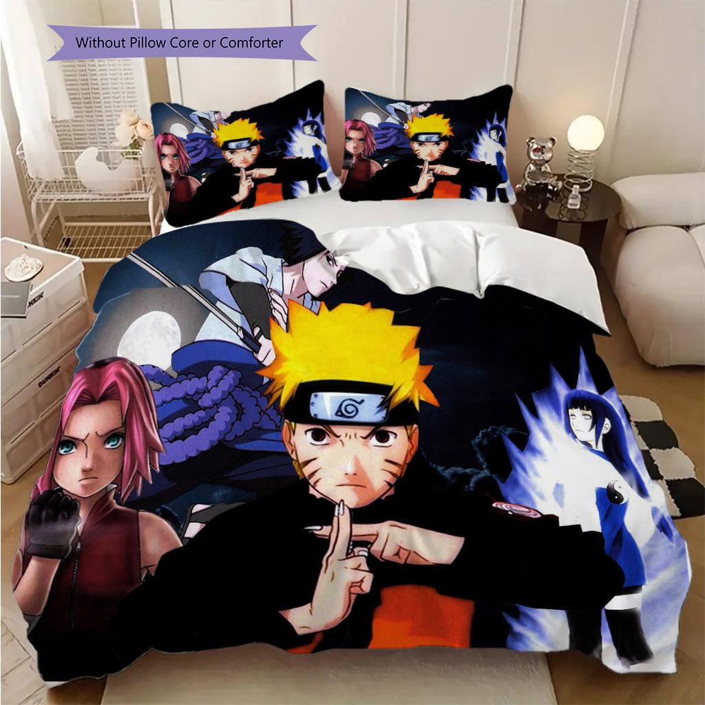 Naruto Set Anime Comforter Duvet Cover Sets Threepiece Set 1 Duvet Cover 2 Pillowcase Without Core Bedding Set Soft And Comfortable