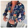 Men's Long Sleeve Floral Print Shirt, Casual Button-Down for Daily Wear