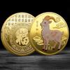 2027 Chinese Zodiac Goat Souvenir Coin Silver Plated Collectible Commemorative Coin Great Lucky Gift for Zodiac Lovers