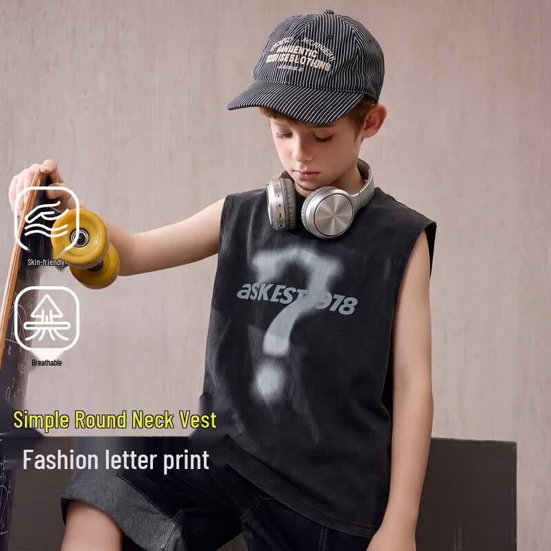 ASK JUNIOR Boys  Summer Printed Sleeveless Vest XL