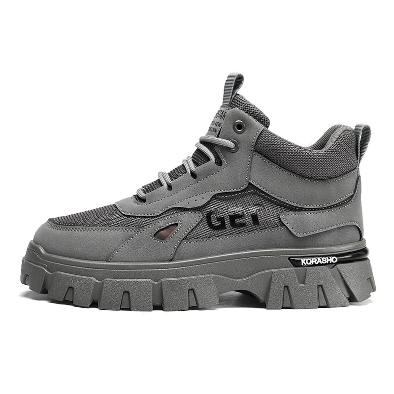 Fashion Men's Tooling Casual Boots Fashion Mens Ankle Boots Man Outdoor Hiking Hard-Wearing Male Footwear High Quality Trendy All-match