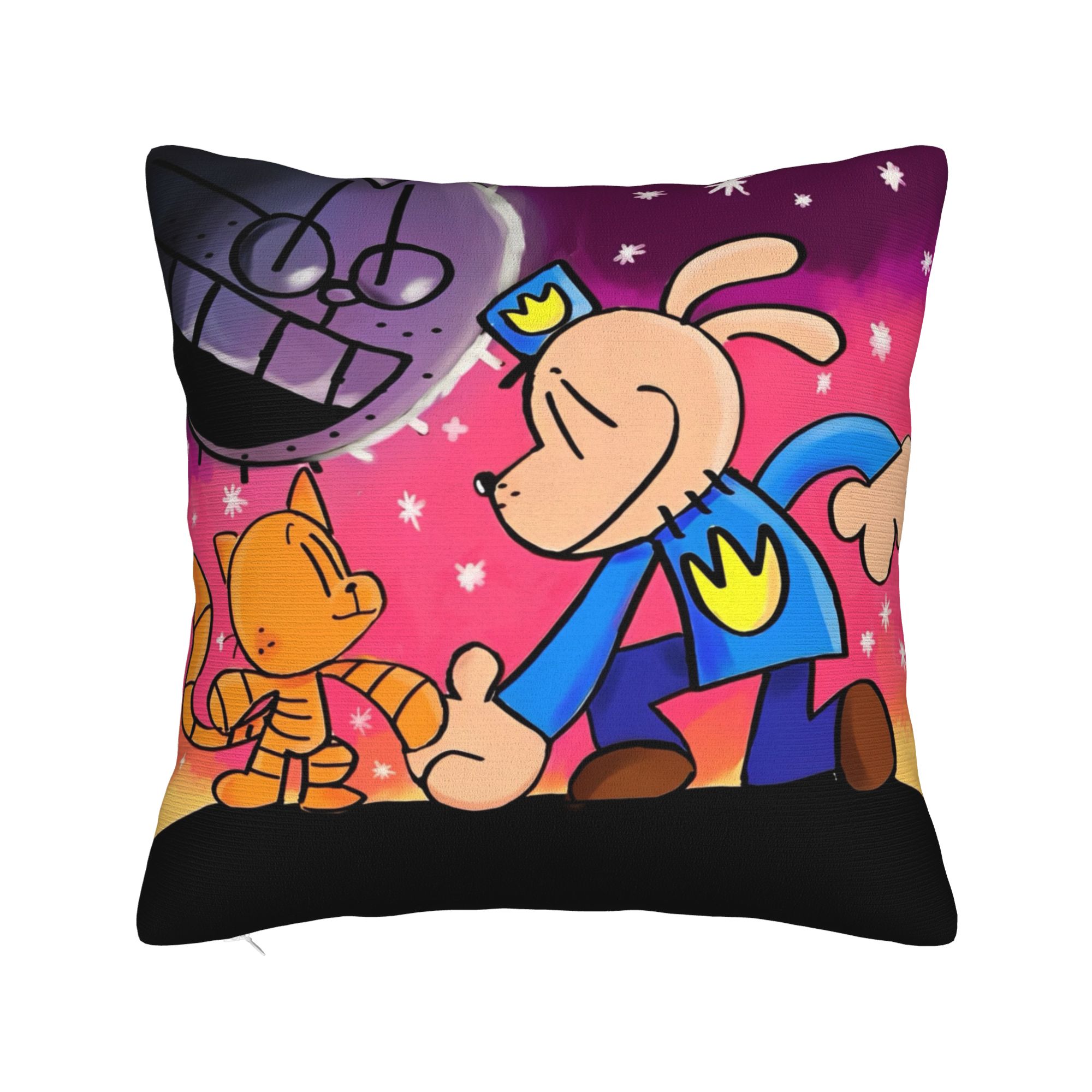 

Dog Man Comic Pillowcase Stuff Printed Cushion Cover Decoration Pillow Case Cover Sofa Multi Size 12x12Inch