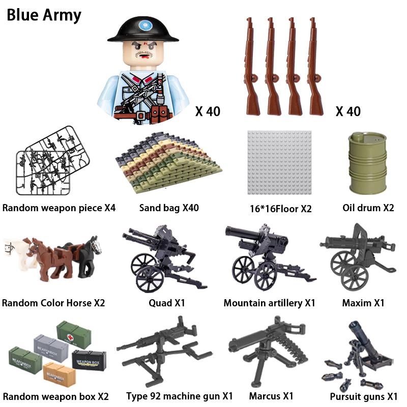 24 ks/šarže Postavičky vojáků WW2 Stavebnice vojáků WW2 Stavebnice postaviček vojáků Dětské sváteční dárkové hračky