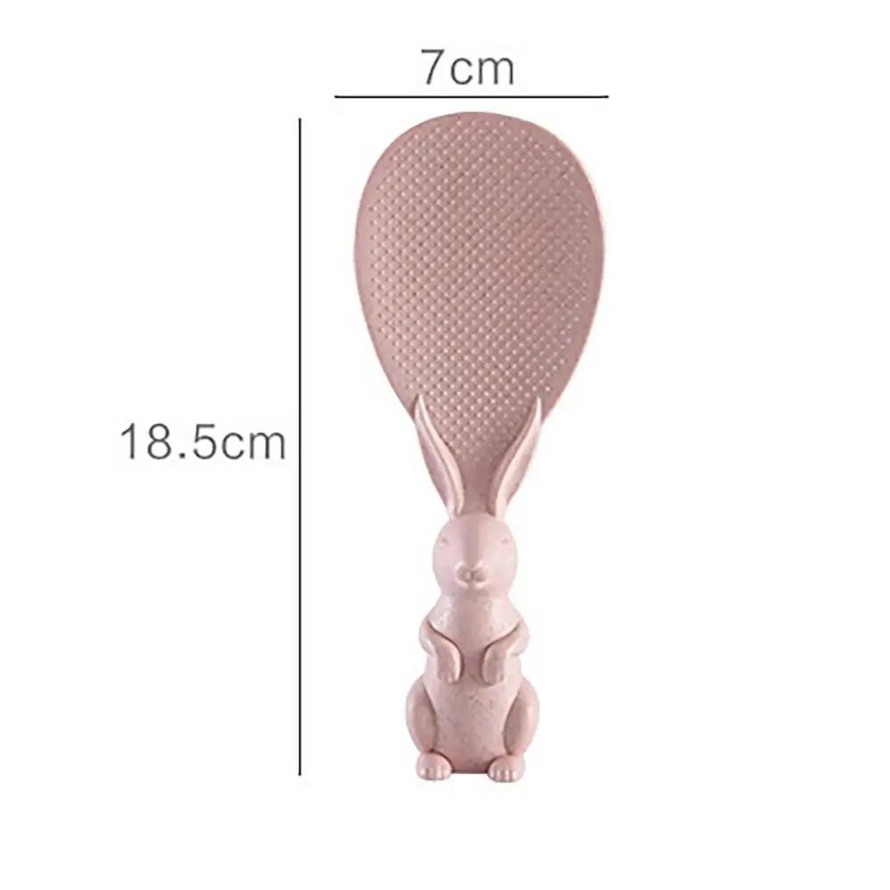 Plastic Rice Spoon Cute Kitchen Accessories Rabbit Handle Rice Shovel Non-stick Rice Scoop Home Kitchen