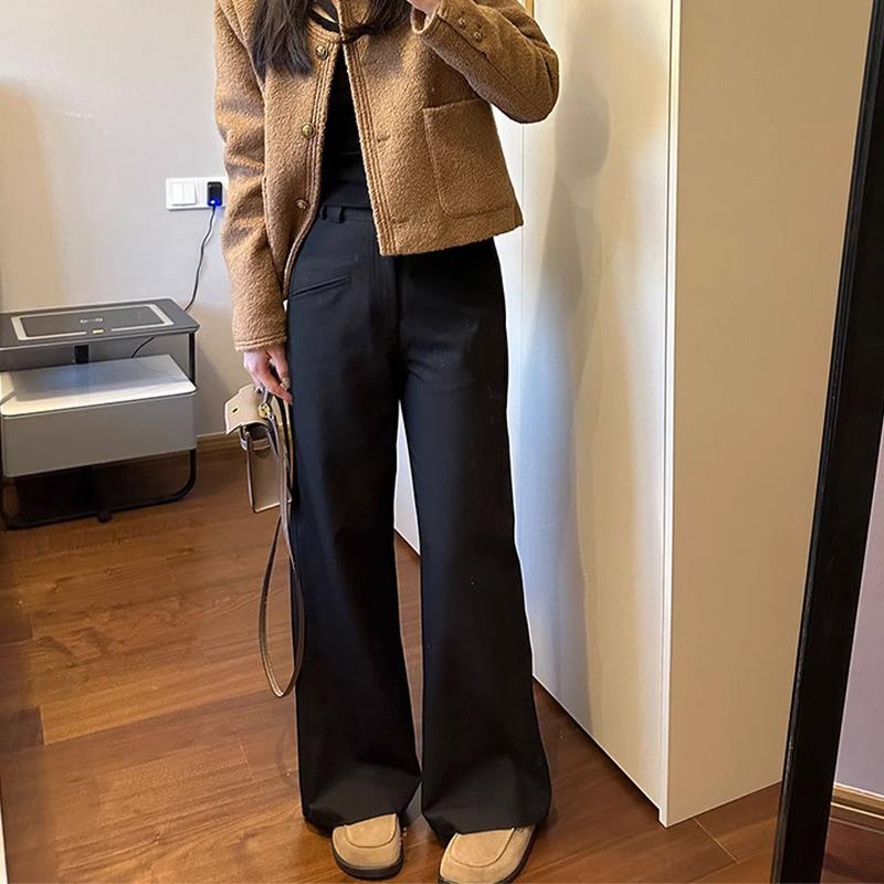 

2024 Women s Plus Size Micro-Flare Wide-Leg Suit Pants for Petite and Pear-Shaped Figures XL