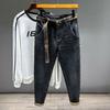 Men's Gray Stretch Denim Jeans, New Autumn/Winter Fashion, Loose Fit, Tapered, Casual Versatile Long Pants