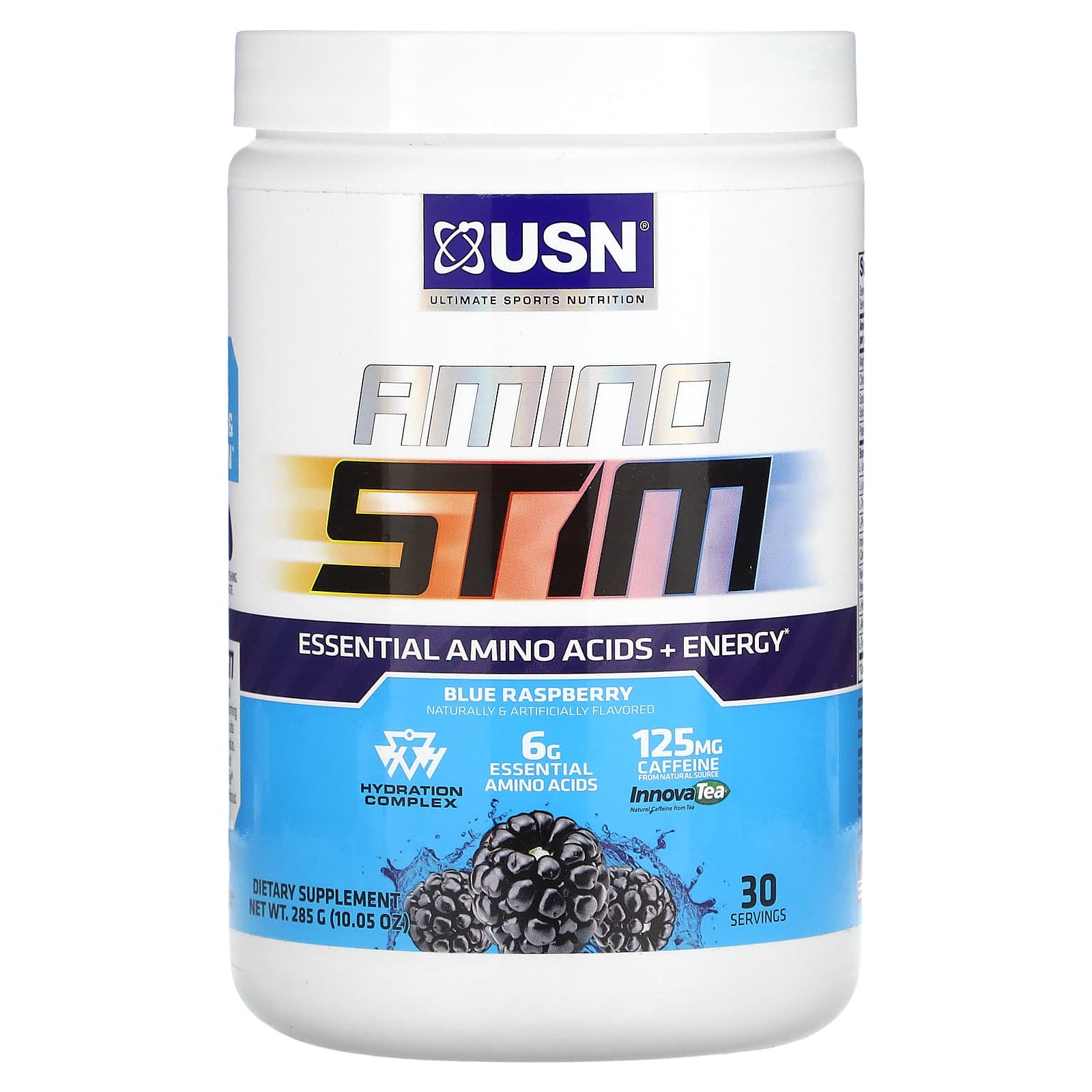 

USN, Amino Stim, Essential Amino Acids + Energy, Blue Raspberry Flavor, 10.05 oz (285 g)