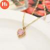 Hallo Luxus Gold Farbe Liebe Herz Halskette Damen Mode Kleine Frische Schlüsselbein Halskette Schmuck Geschenk
