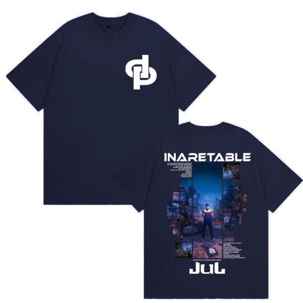 

French Rapper Jul INARETABLE Album 2025 Graphic T Shirts Men s Hip Hop Vintage Short Sleeve Women T-shirt Cotton Tees Streetwear 3XL