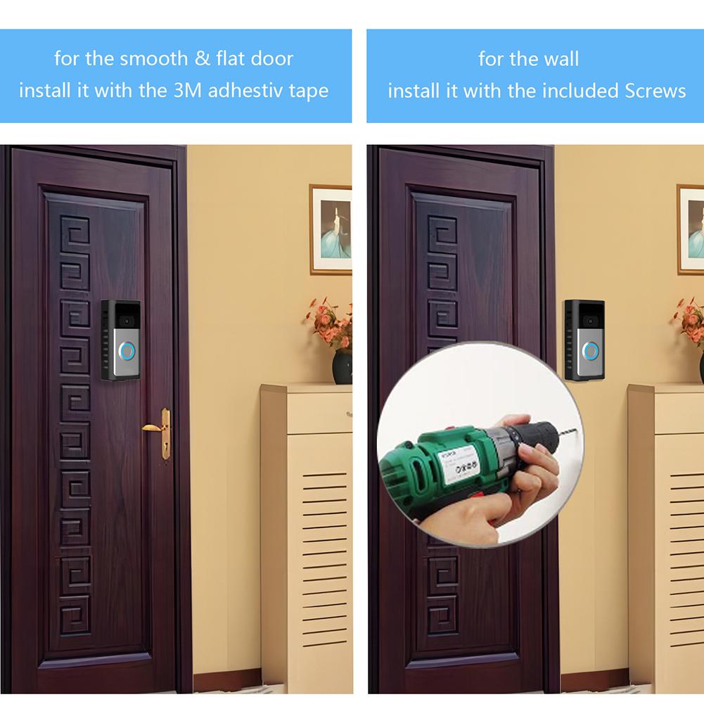 Suporte de Campainha Antifurto Suporte de Montagem em Aço Inoxidável Instalação Fácil Suporte de Metal para Campainha de Vídeo Ring