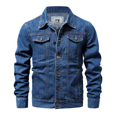 Spring  Cotton Denim Jacket Men Casual Solid Single Breasted Jeans Jacket Men Fashion Slim Fit Quality Man Jackets