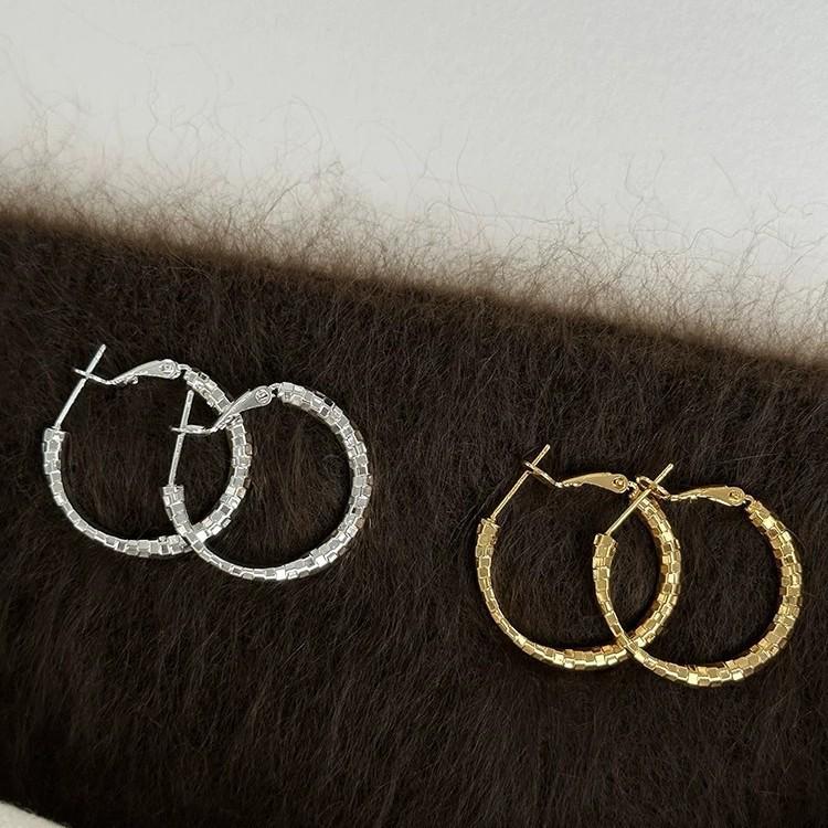 Autumn/Winter 2025 High-End Fashion Circle Earrings with Unique Design