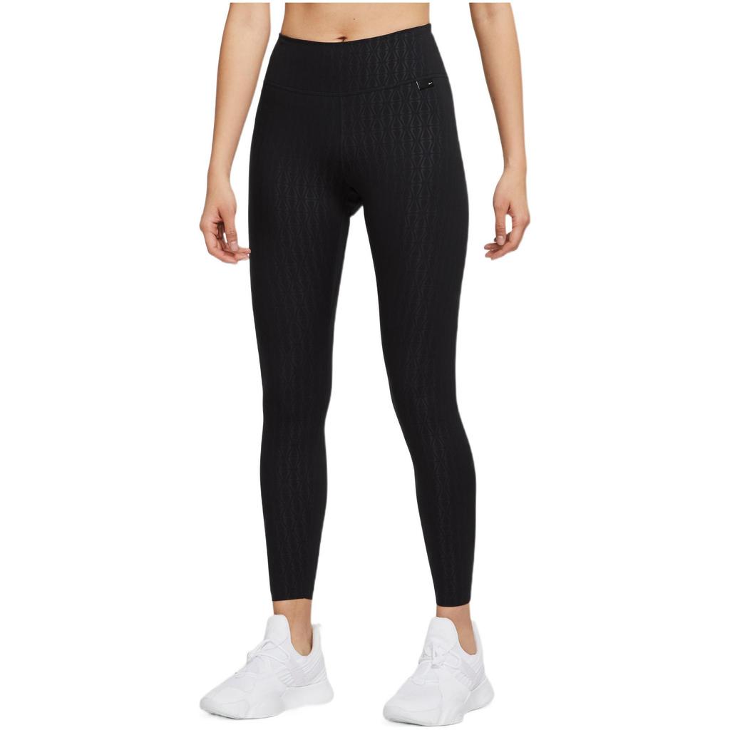 Nike Dri-Fit One Luxe Printed Mid-Rise Tight Fitness Pants Women Bottoms Black DM7261-010