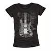 Guitar Shirt Ladies Music Gifts for Female Musicians Electric Guitar Vintage Print-