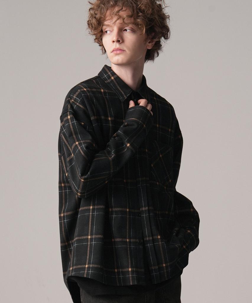 ZENDUST Billy Check Shirt Charcoal