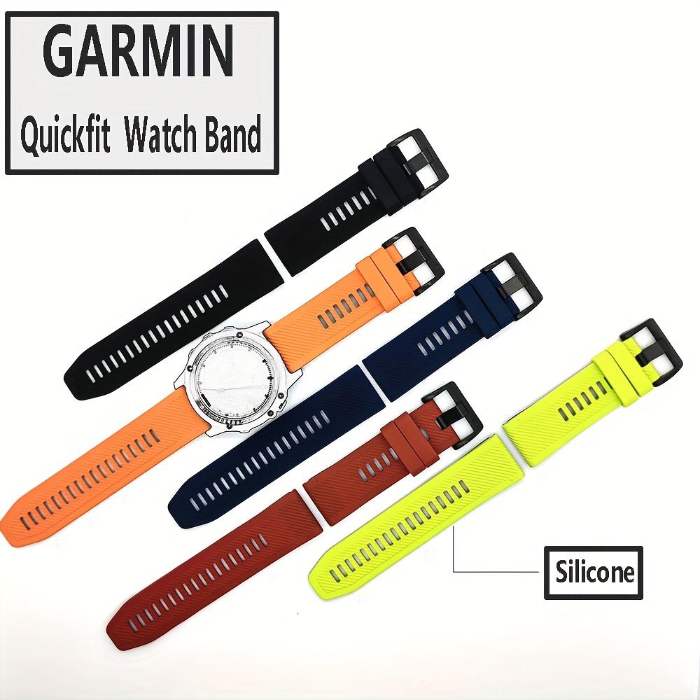 QuickFit 26 22mm Silicone Watch Strap For Garmin Instinct 3 45 50mm Fenix 8 7X 7 Pro 6X 6 Pro Smart Watch Wristband Bracelet