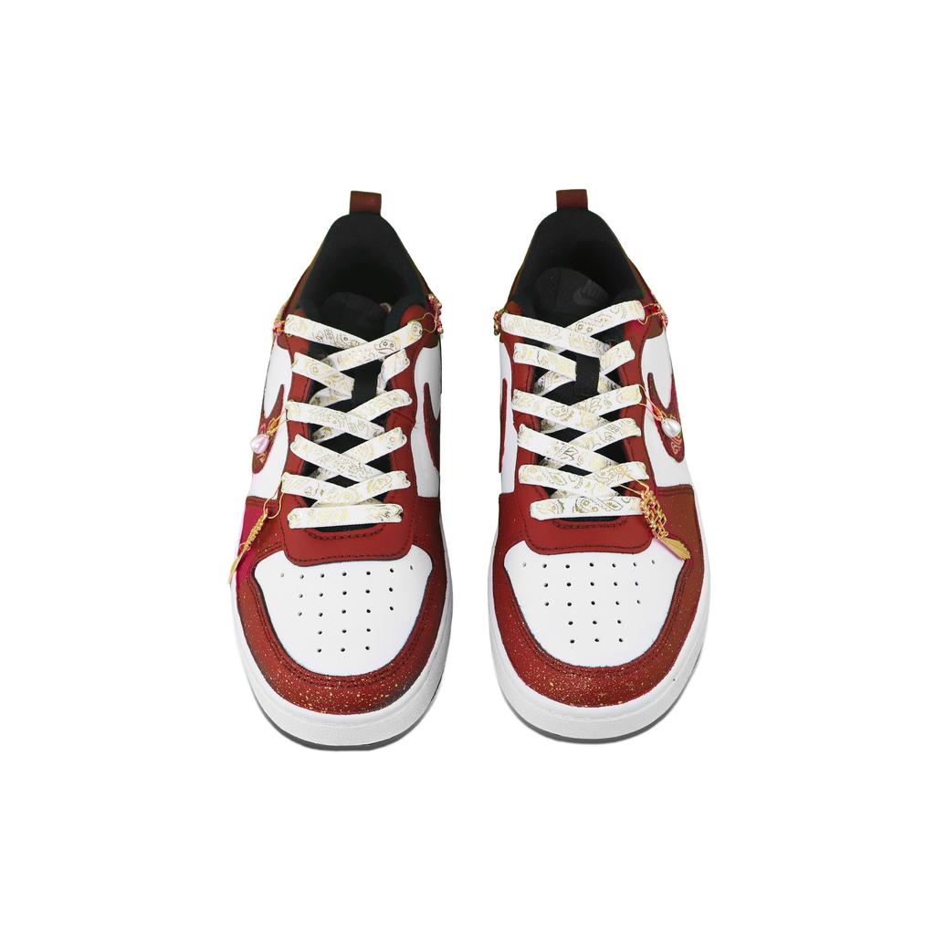 Nike Court Borough 2 Slip Resistant, Abrasion Resistant, Lightweight Low Top Skateboard Shoes Women's Red BQ5448-115(Team129-)