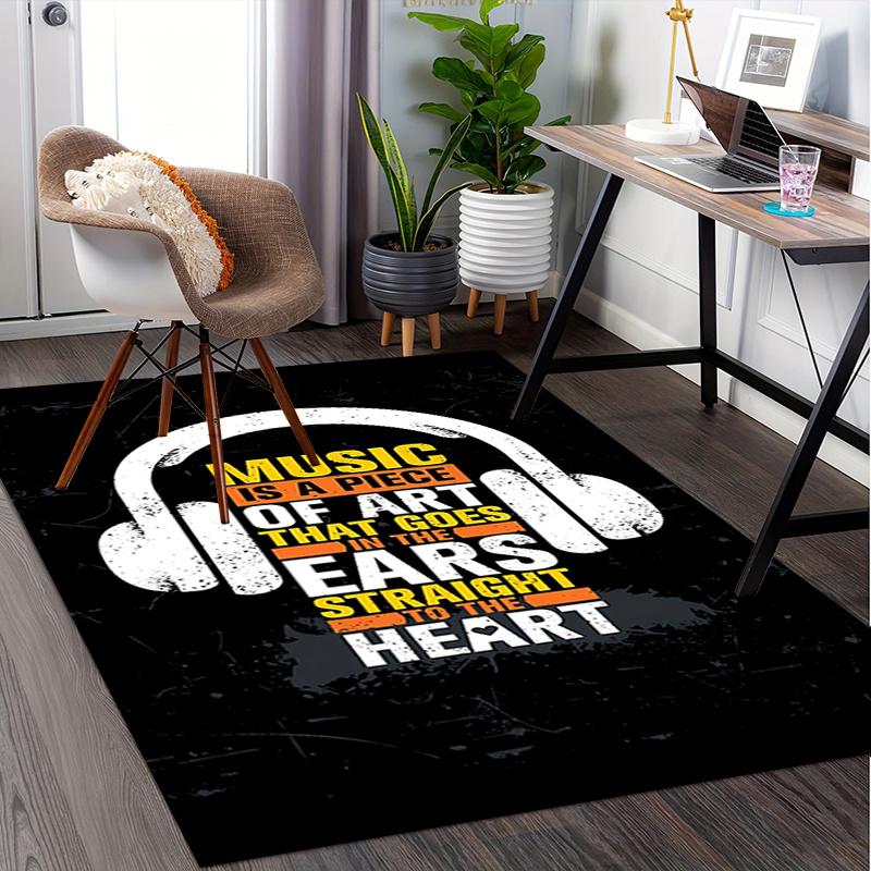 Music is a Piece of Art That Goes in the Ears Straight to the Heart Chair Mat Office Carpet Gift for Office Bedroom Living Room Various Rooms