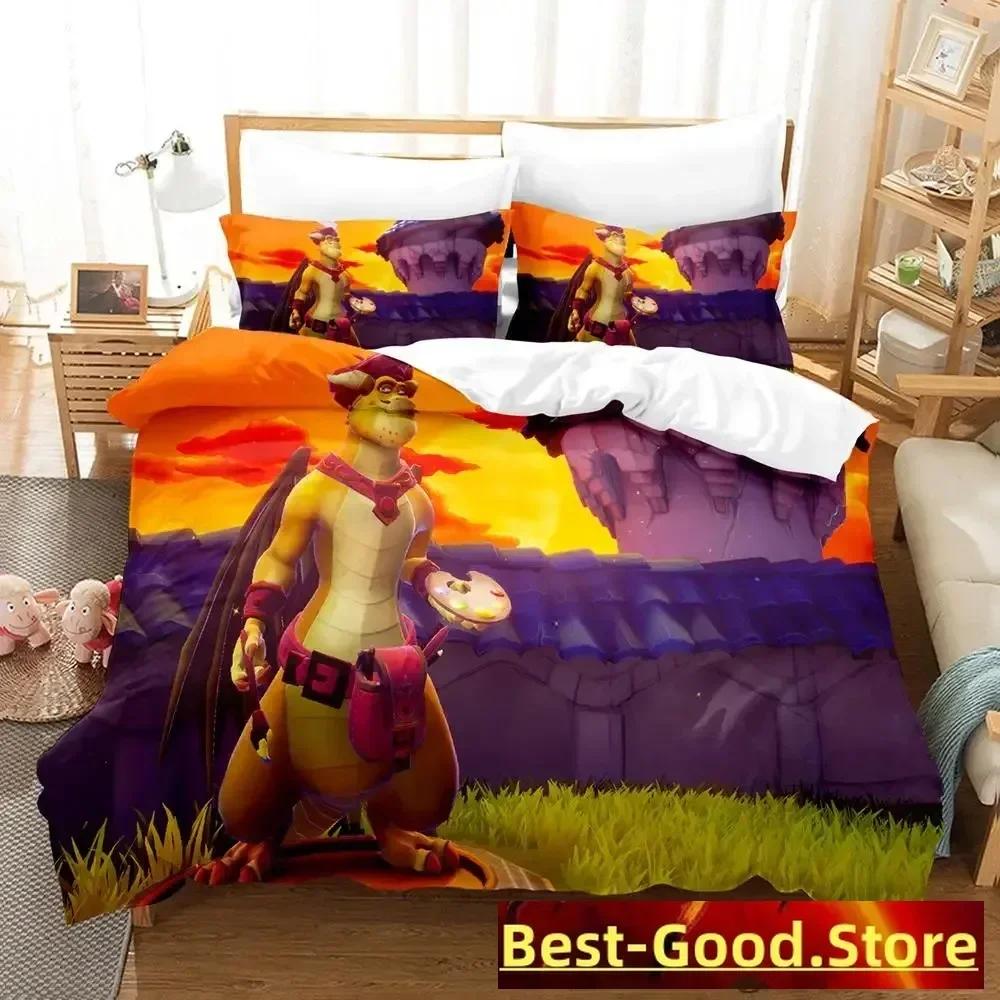 Neues Spyro reignited trilogy Bettwäscheset Einzelbett Twin Full Queen King Size Bettset Erwachsene Kind Schlafzimmer Bettbezugsets Anime Gme