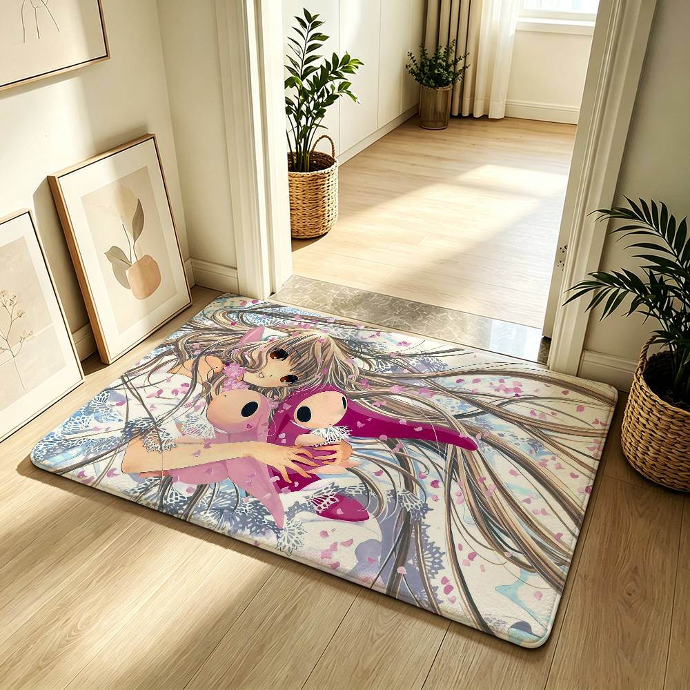 Anime C-chobits Carpet Bathroom Anti-slip Mat Door Mat Home Decoration Mat Entrance Door Mat Scratch-resistant Door Mat
