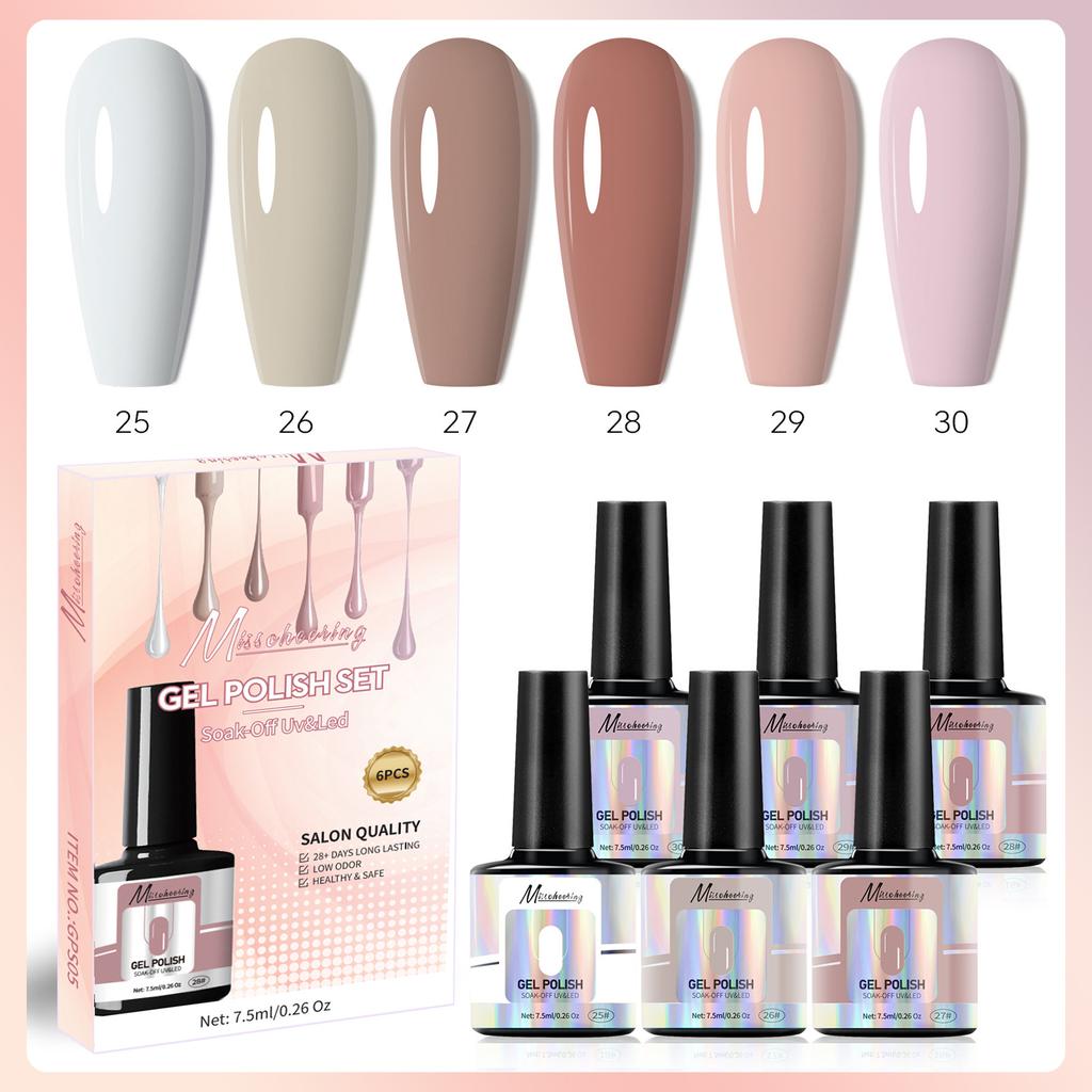 Six Color Set Nail Polish Glue Popular Color Small Set Phototherapy Glue Set