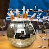 Discos  Mirrored Ice Bucket Beverage Tub for Parities, Campings, Outdoor