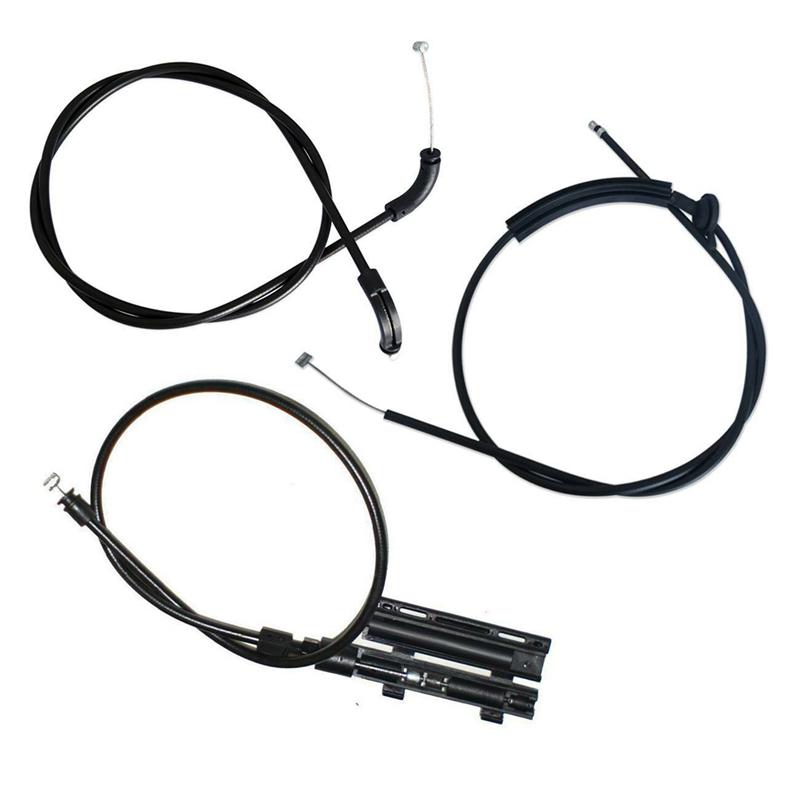 

3PCS Engine Hood Release Cable Bowden Cable Kit For BMW E65 E66 7Er 51237197474 чорний