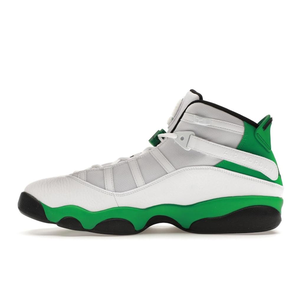 Air Jordan 6 Rings Weiß Lucky Green Herren Sneaker Schwarz 322992-131